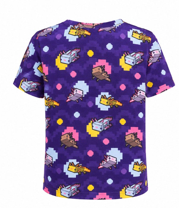 Purple Pixel Animal Print T Shirt