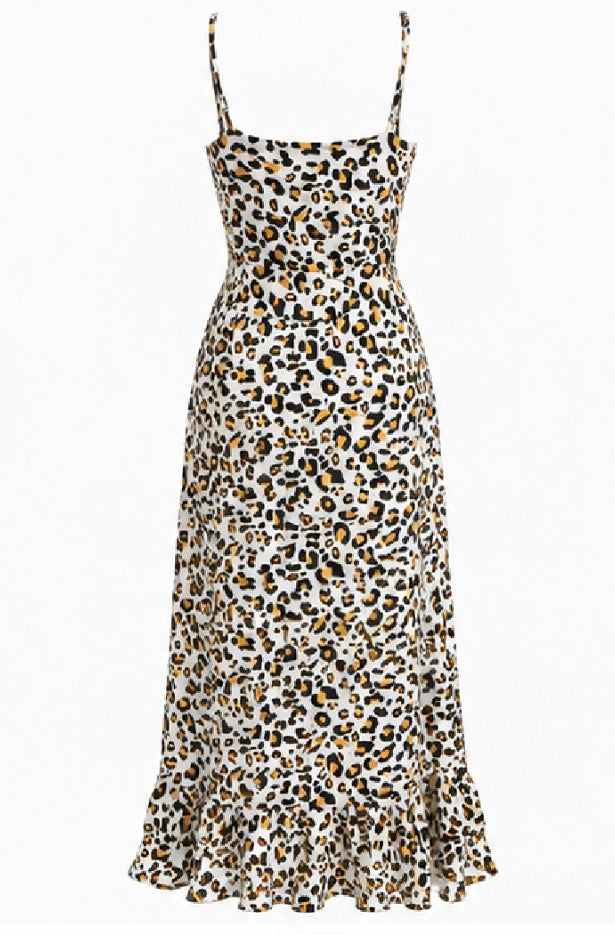 Belladonna Leopard Print Wrap Midi Dress