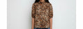 Leopard Print High Neck Blouse