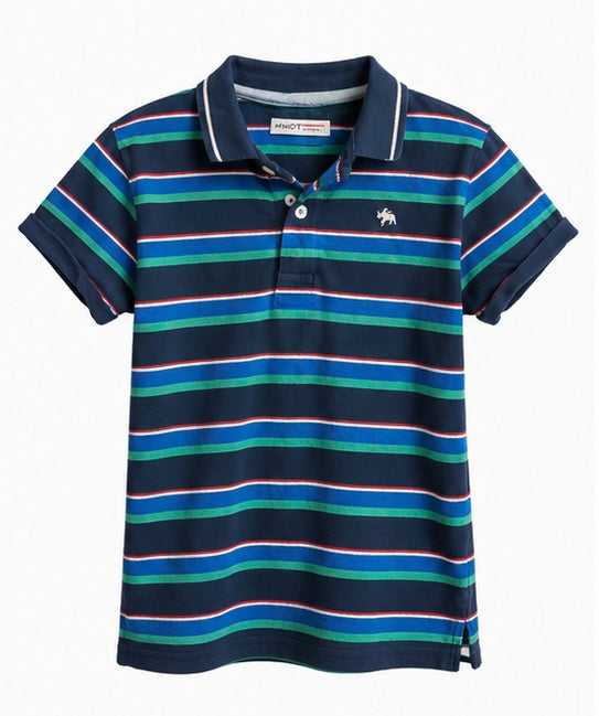 Minoti Boys Striped Polo Shirt