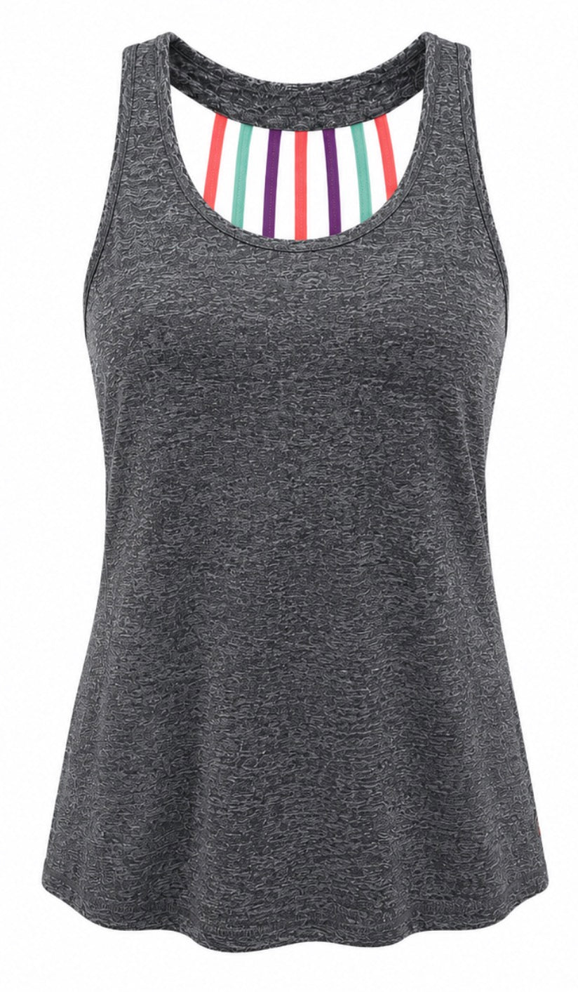 Grey Racerback Tank