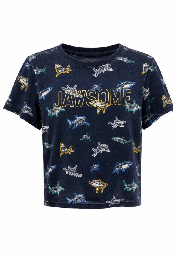 Navy Jawsome Shark T-Shirt