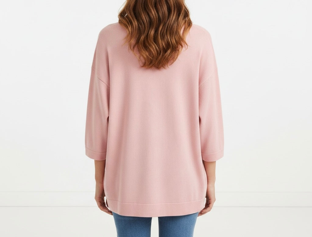 Blush Pink Open Front Cardigan