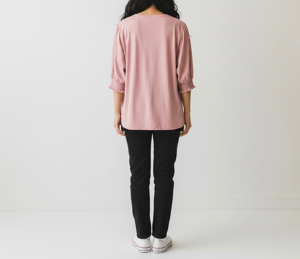Blush Pink 3/4 Sleeve Top
