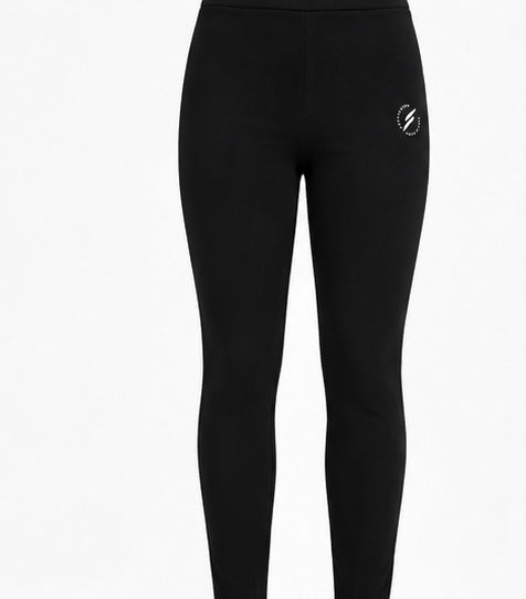 Black Logo Full Length Leggings