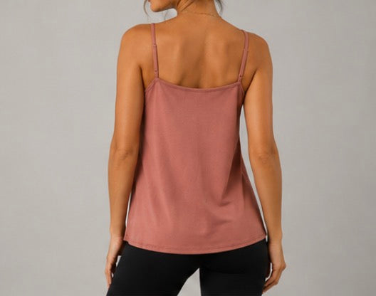 Brown V Neck Singlet