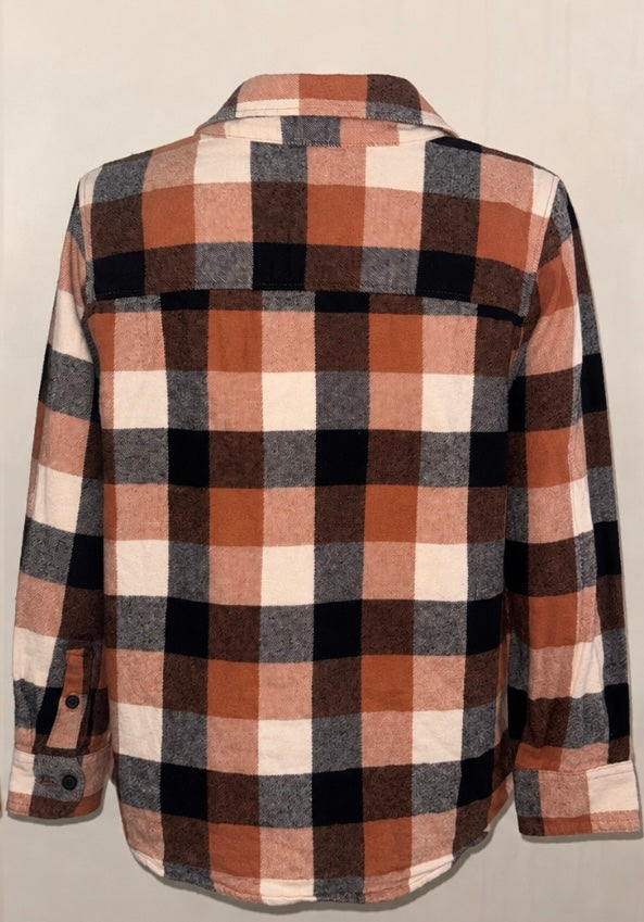 Kids Check Flannel Button-Up Shirt