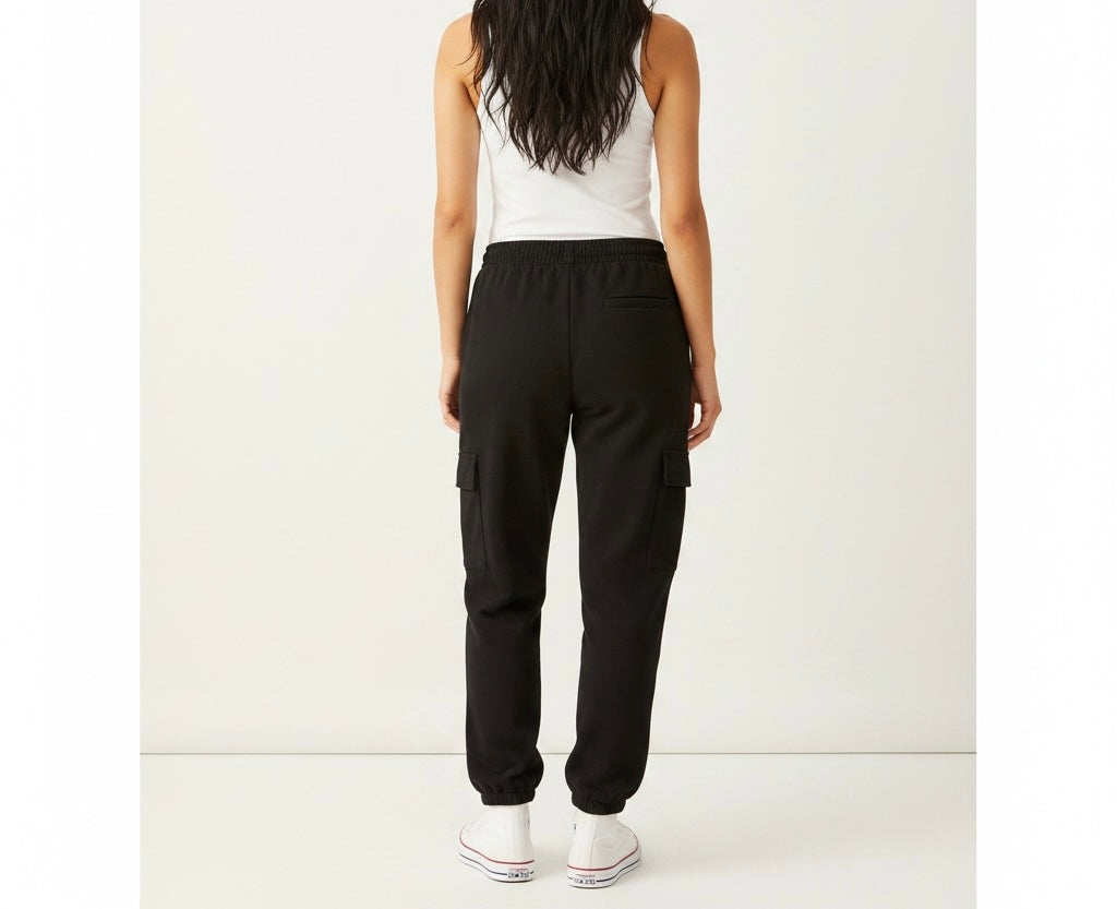 Black Cargo Jogger Pants