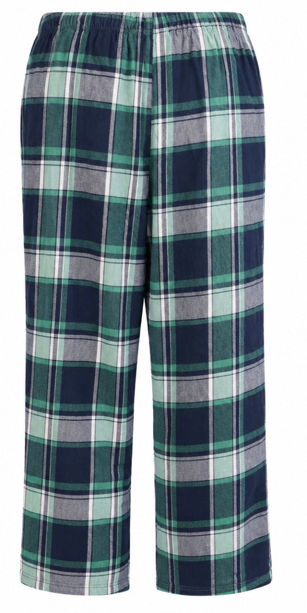 Green & Navy Plaid Lounge Pants