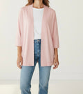 Blush Pink Open Front Cardigan