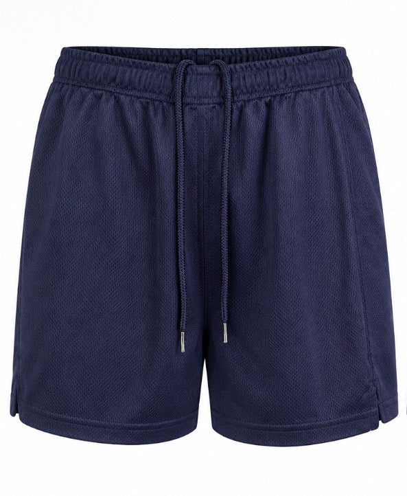 Navy Drawstring Mesh Shorts