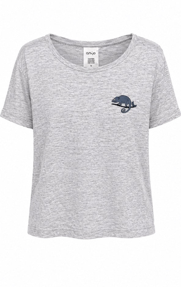 Grey Chameleon Graphic T-Shirt