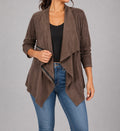 Faux Suede Waterfall Jacket