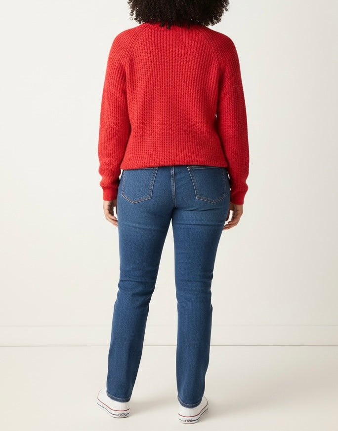 Hot Pink Textured Knit Jumper