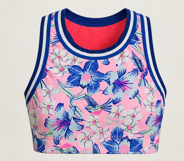Floral Sports Crop Top