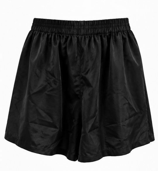 Black Satin Pyjama Shorts
