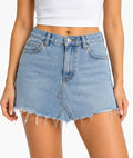 Glassons Light Wash Denim Mini Skirt