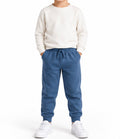 Kids Blue Fleece Track Pants