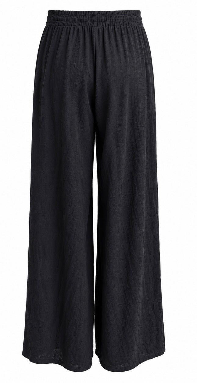 Black Split Leg Wide Leg Pants