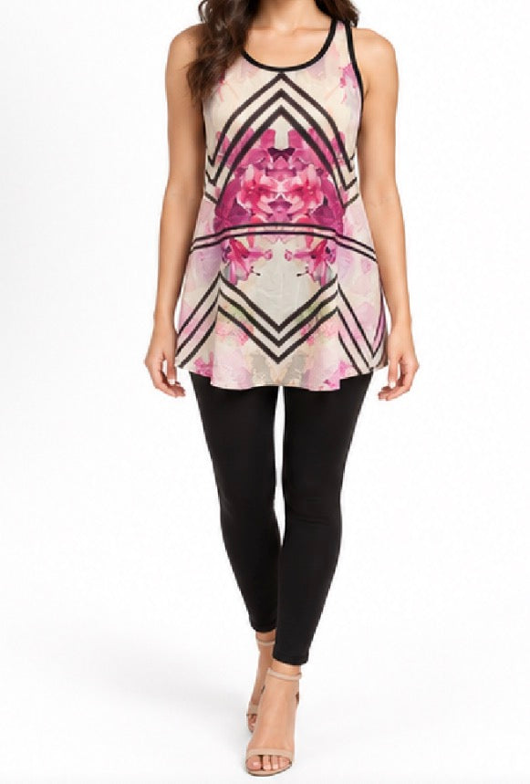 Pink Floral Racerback Dress