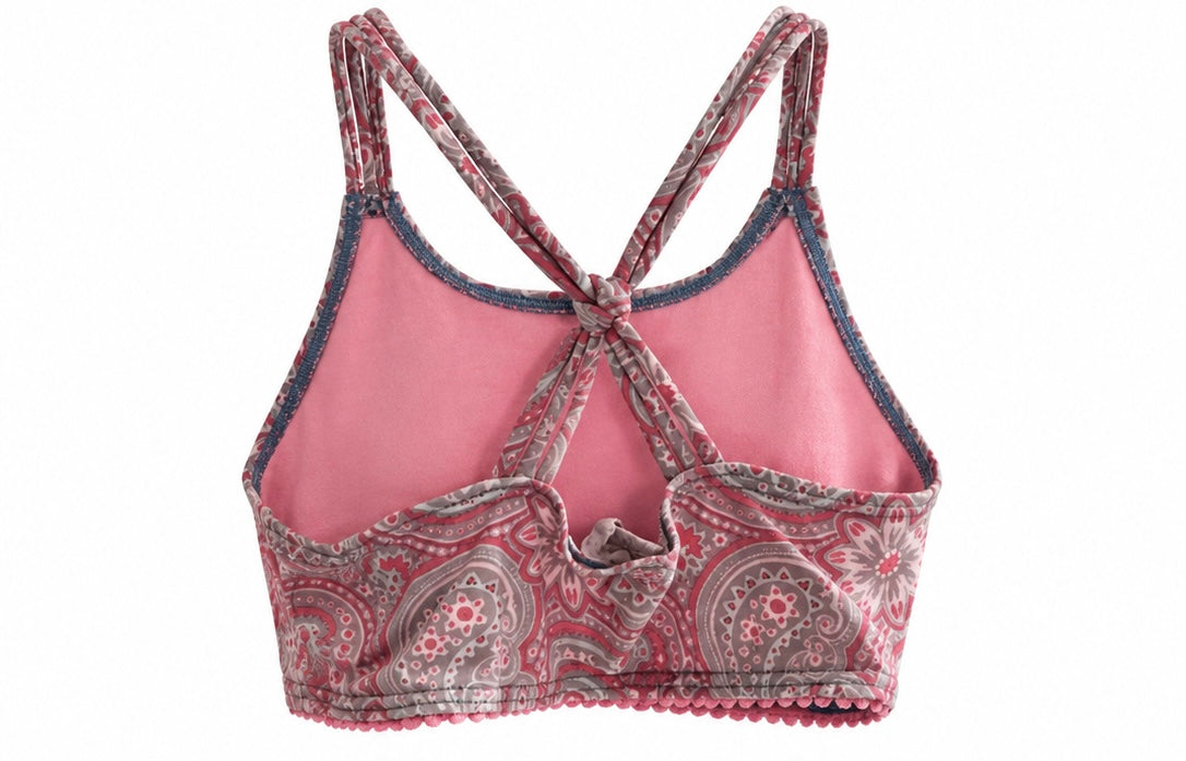 Paisley Strappy Crop Top
