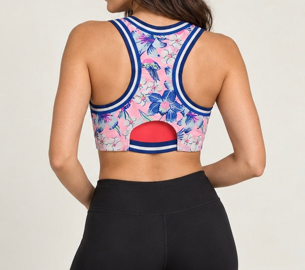 Floral Sports Crop Top