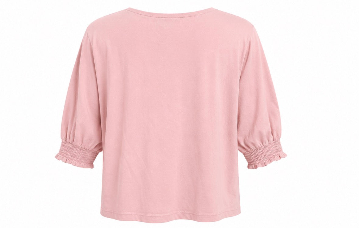 Blush Pink 3/4 Sleeve Top