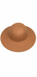 Tan Wide Brim Felt Hat