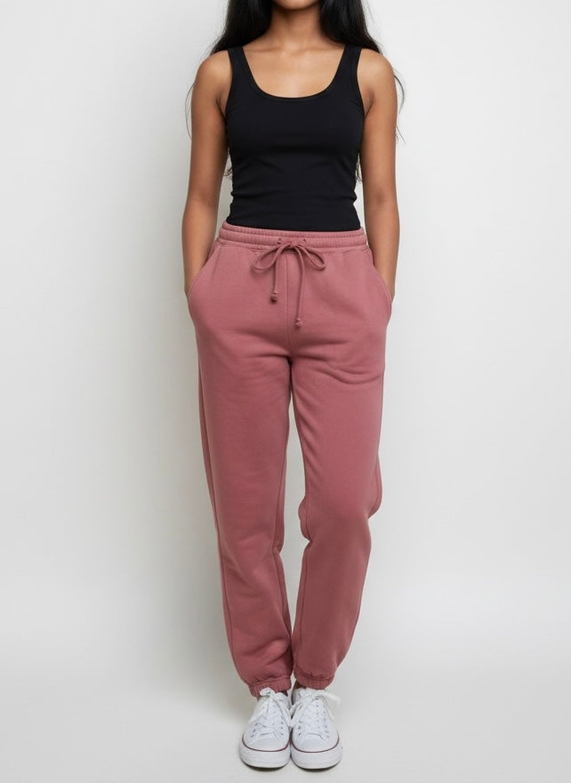 Dusty Pink Drawstring Joggers