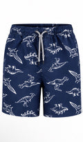 Navy Dinosaur Print Shorts