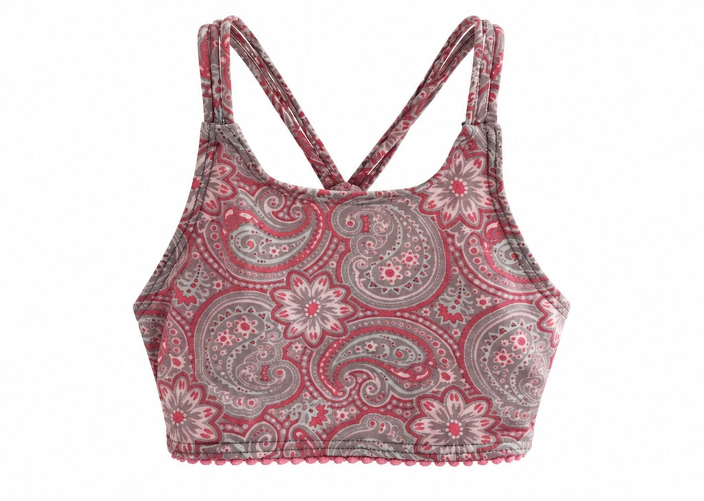 Paisley Strappy Crop Top