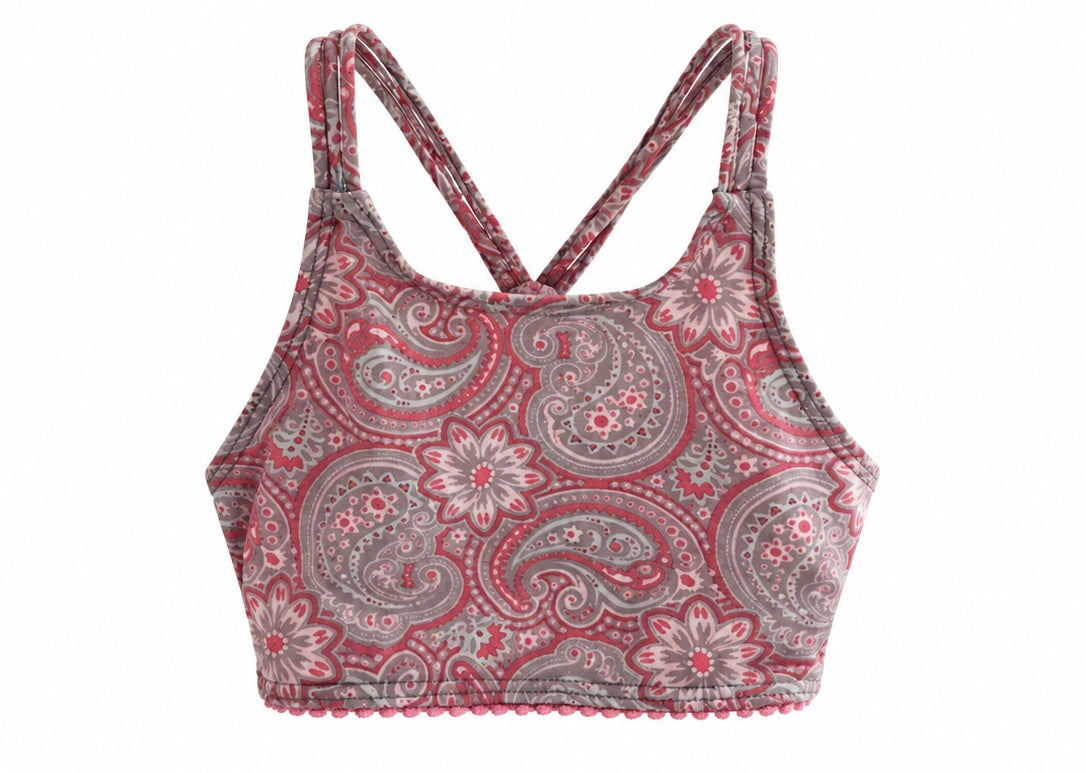 Paisley Strappy Crop Top