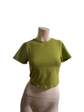 Lime Green Cropped Tee