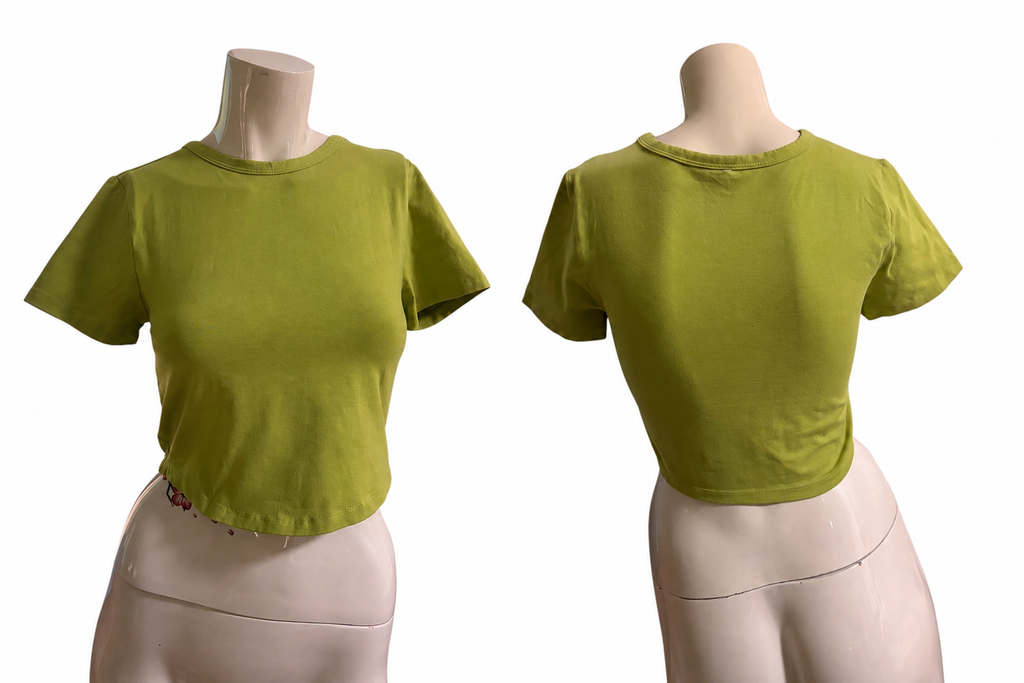 Lime Green Cropped Tee