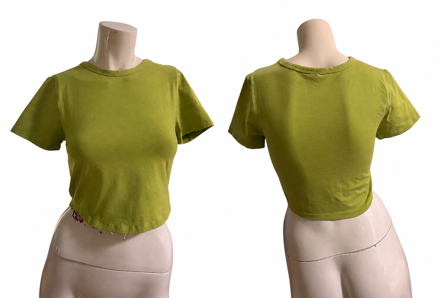 Lime Green Cropped Tee