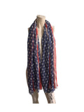 American Flag Print Lightweight Scarf