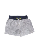 Navy & White Striped Swim Shorts