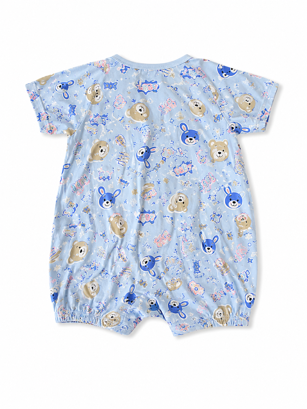 Blue Teddy Bear Baby Romper