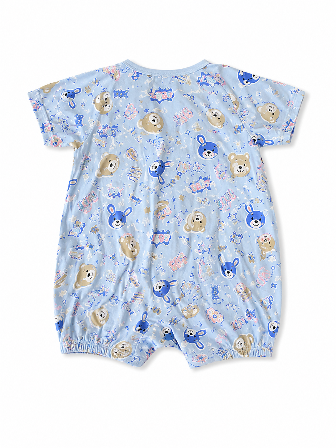 Blue Teddy Bear Baby Romper