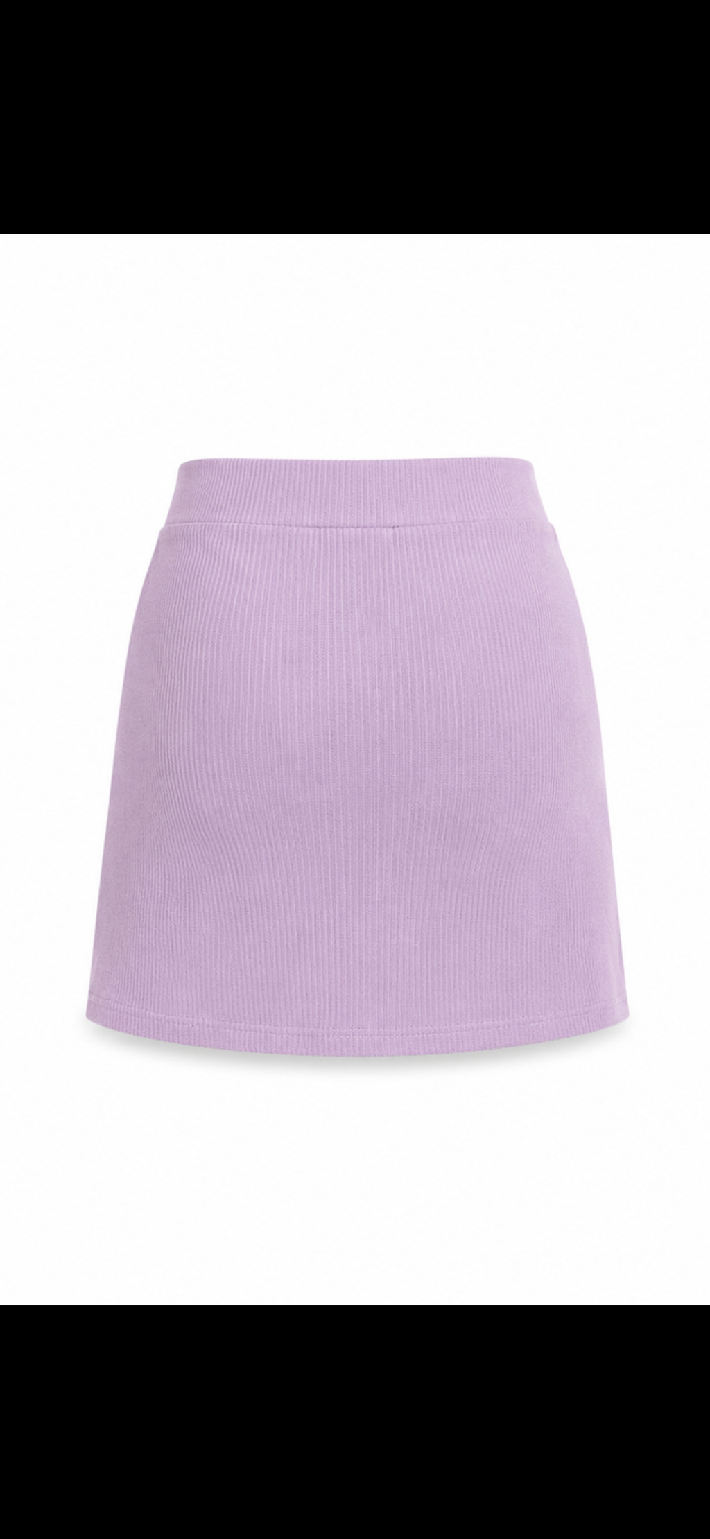 Lilac Ribbed Mini Skirt