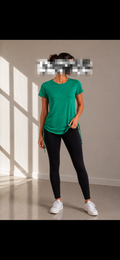 Green Ruched Side Tie Top