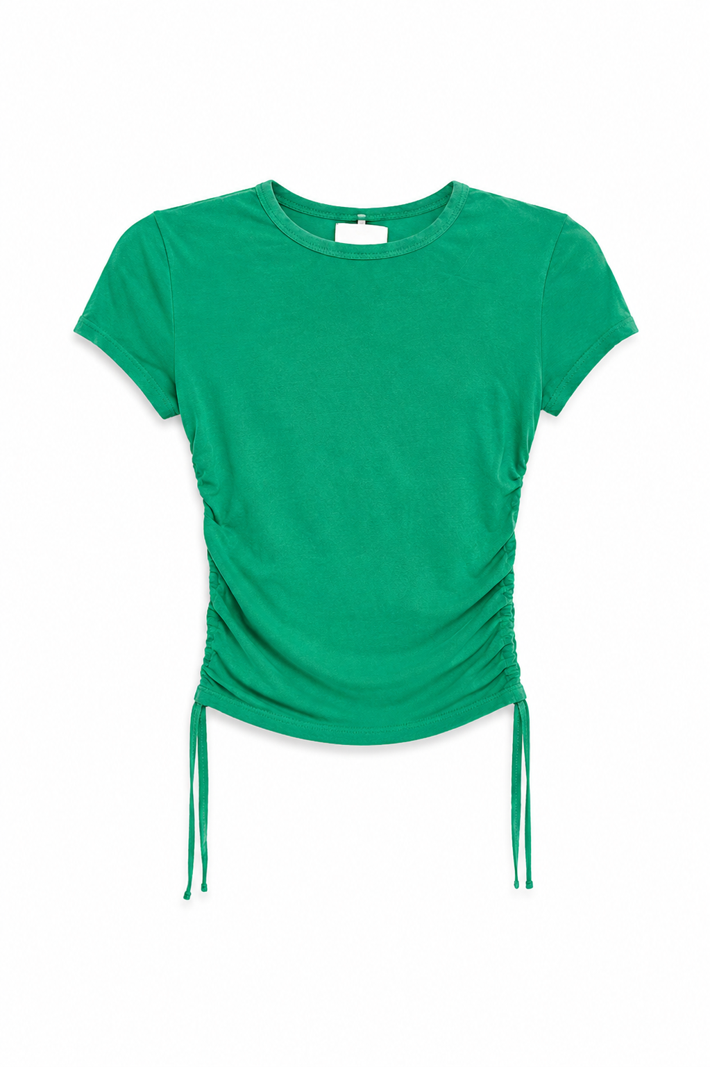 Green Ruched Side Tie Top