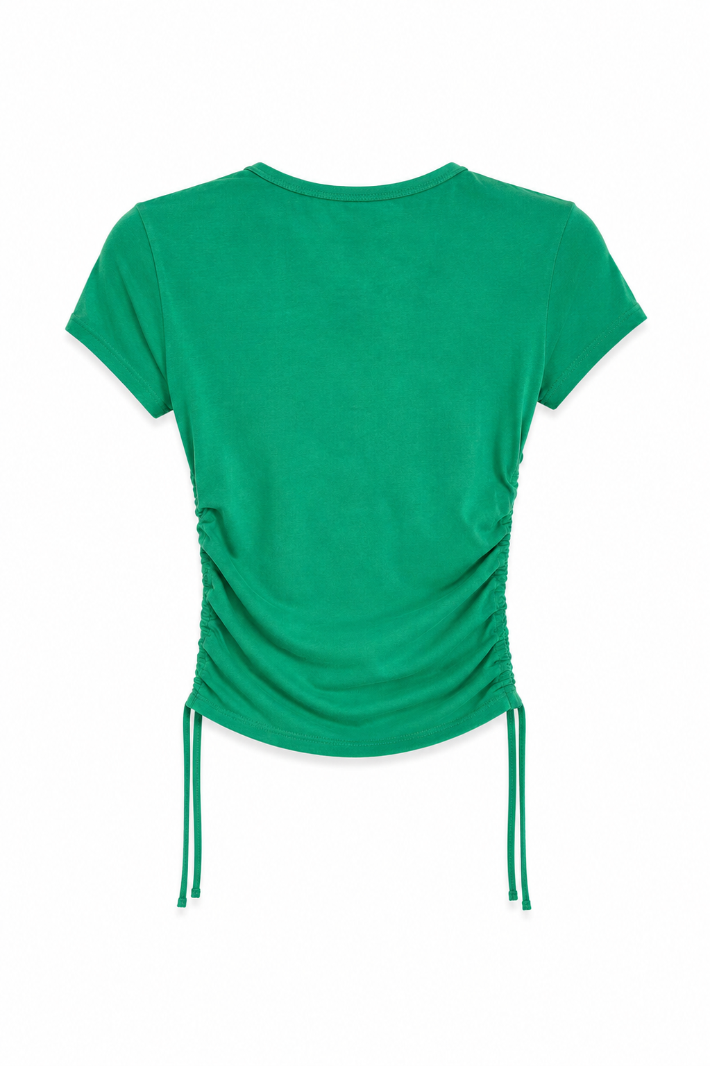 Green Ruched Side Tie Top