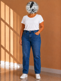 Blue Straight Leg Jeans