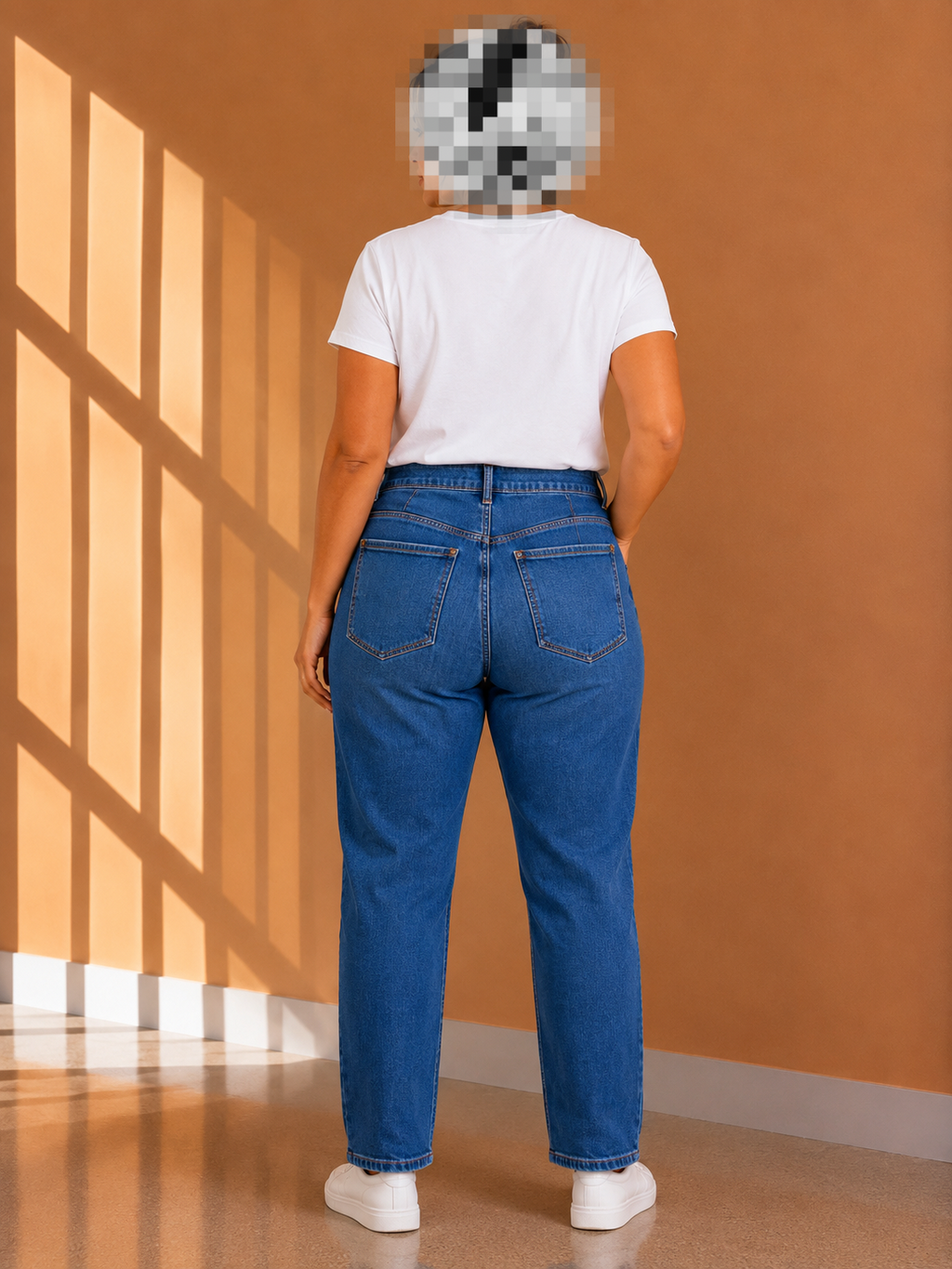 Blue Straight Leg Jeans