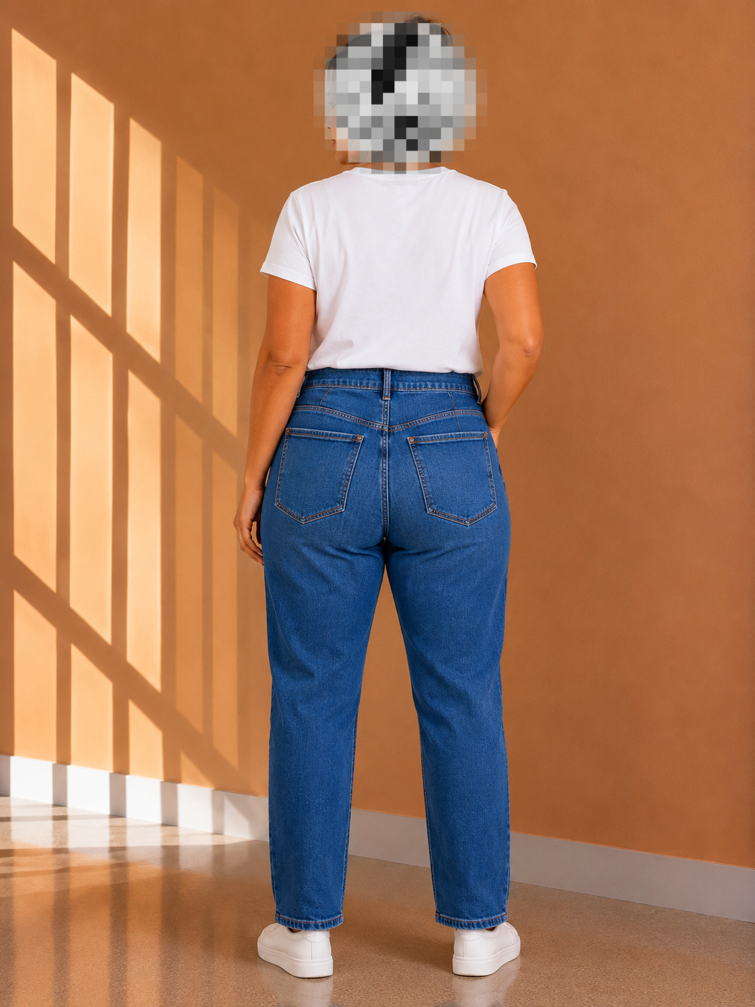 Blue Straight Leg Jeans