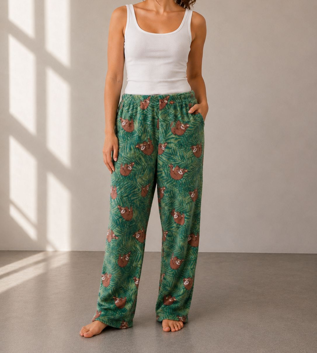 Sloth Print Pyjama Pants