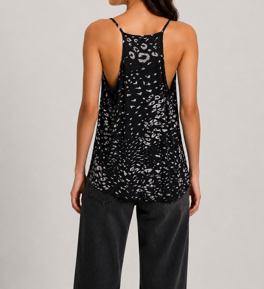 Black & White Printed Racerback Singlet