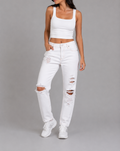 White Distressed Skinny Jeans