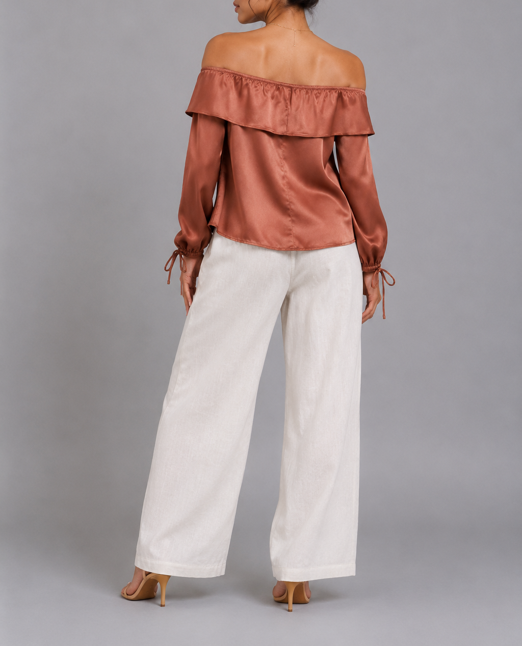 Satin Off Shoulder Top
